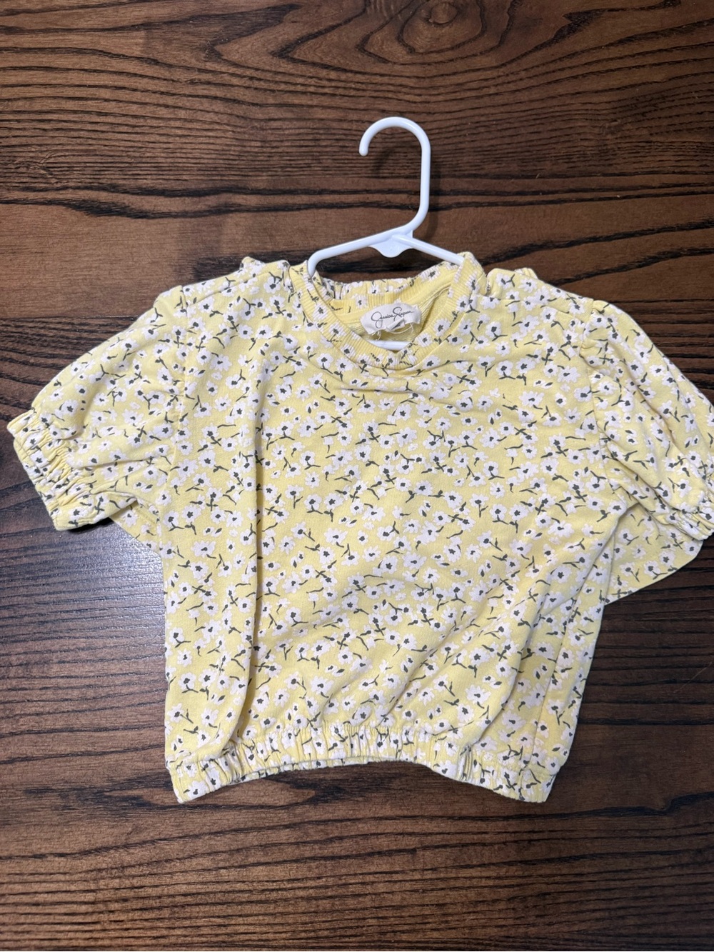 Yellow Floral Crop Top - Kids Shirt and skort set
